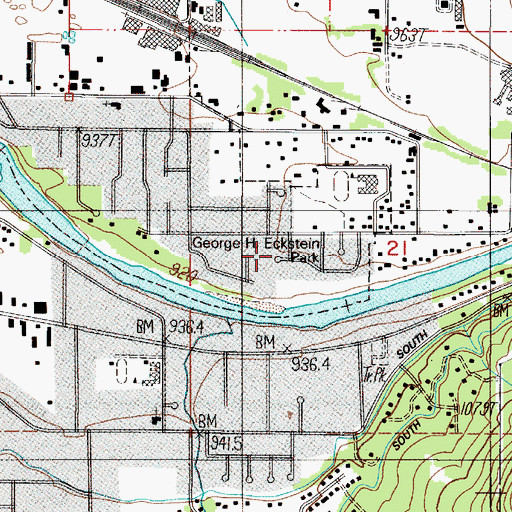 Topographic Map of George H Eckstein Park, OR