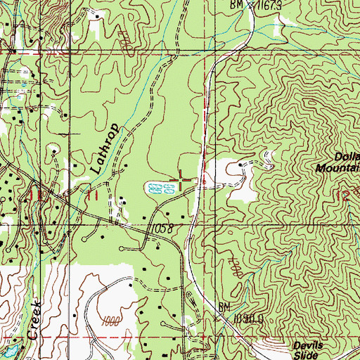 Topographic Map of Spring, OR