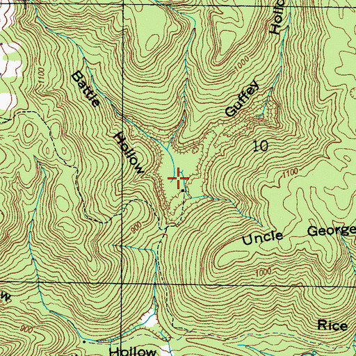 Topographic Map of Battle Hollow, AL