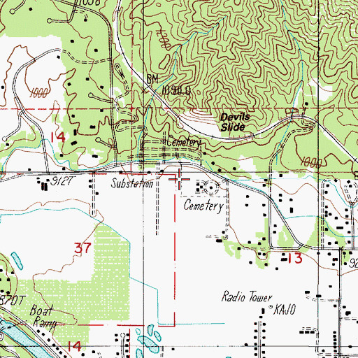Topographic Map of Hawthorne Memorial Gardens Cemetery, OR