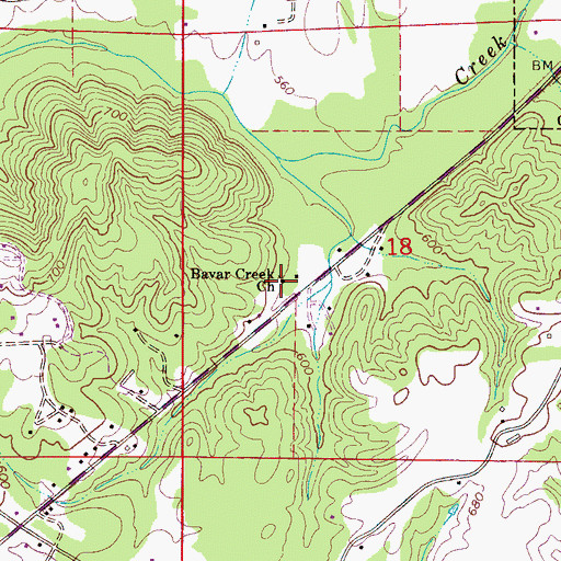 Topographic Map of Shady Grove Baptist Church, AL