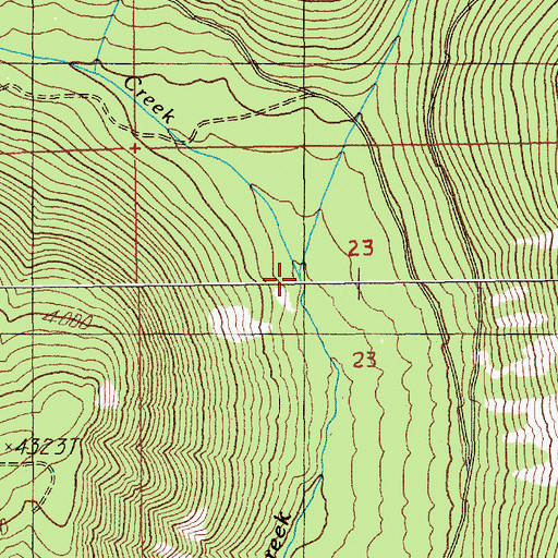 Topographic Map of High Rock Creek, OR