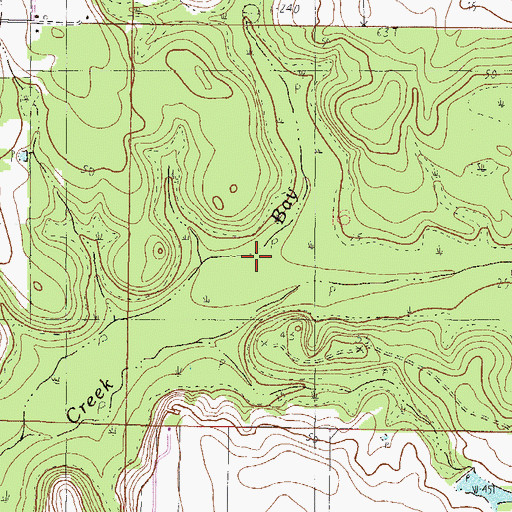 Topographic Map of Bay Branch, AL