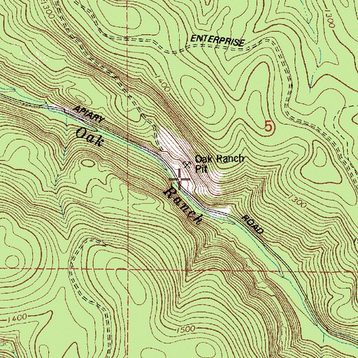 Topographic Map of Columbia County, OR