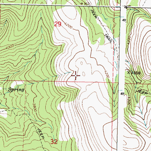 Topographic Map of Grant County, OR