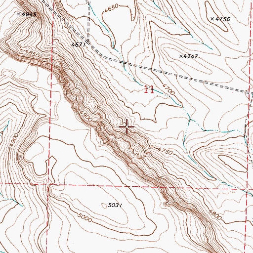 Topographic Map of Harney County, OR