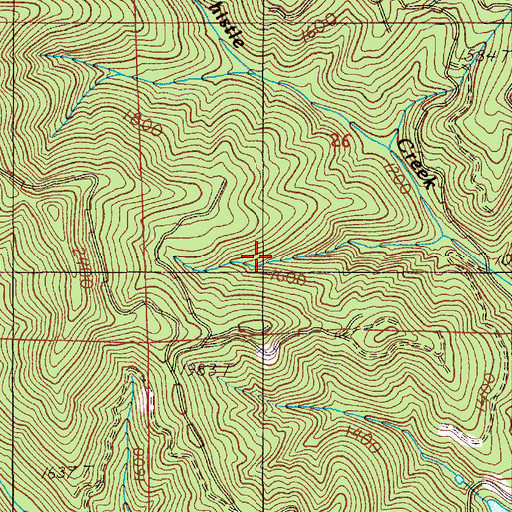 Topographic Map of Linn County, OR