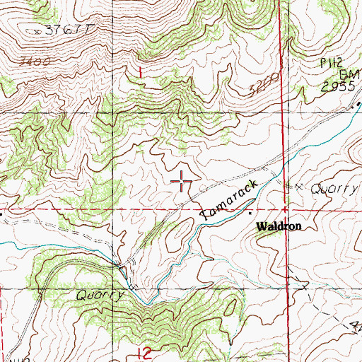 Topographic Map of Wheeler County, OR