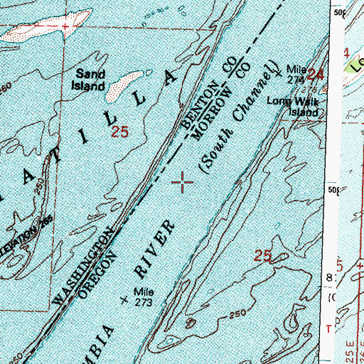 Topographic Map of South Channel, OR