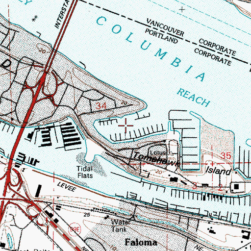Topographic Map of Hayden Bay, OR