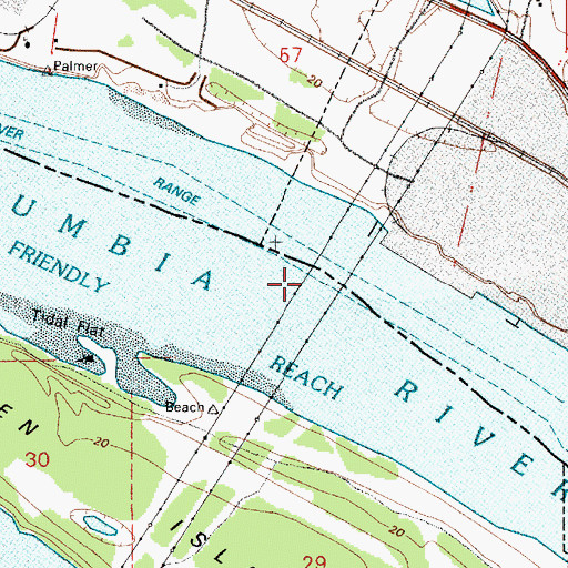 Topographic Map of Vancouver Upper Channel, OR