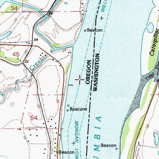 Topographic Map of Morgan Turn, OR