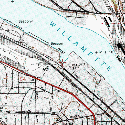 Topographic Map of Berth One (historical), OR