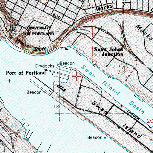 Topographic Map of Berth Two (historical), OR