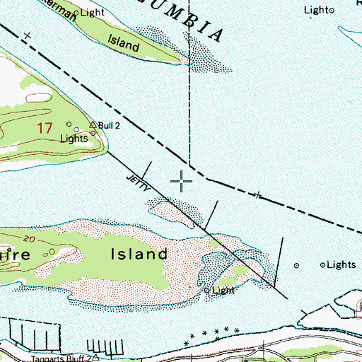 Topographic Map of Government Island Range, OR