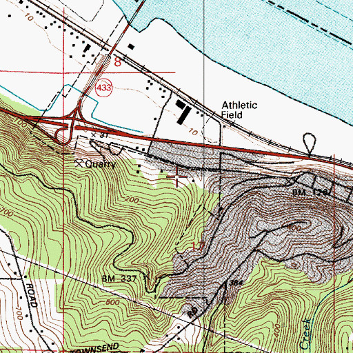 Topographic Map of West Rainier, OR