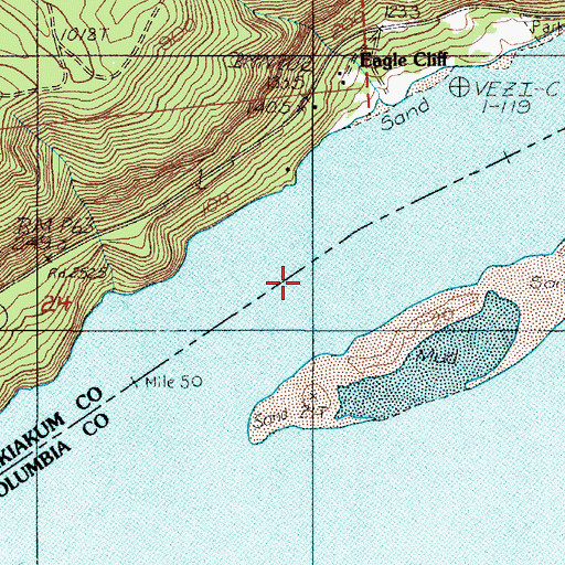 Topographic Map of Eureka Upper Channel, OR