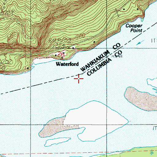 Topographic Map of Eureka Lower Channel, OR