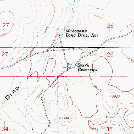 Topographic Map of Stark Reservoir, OR