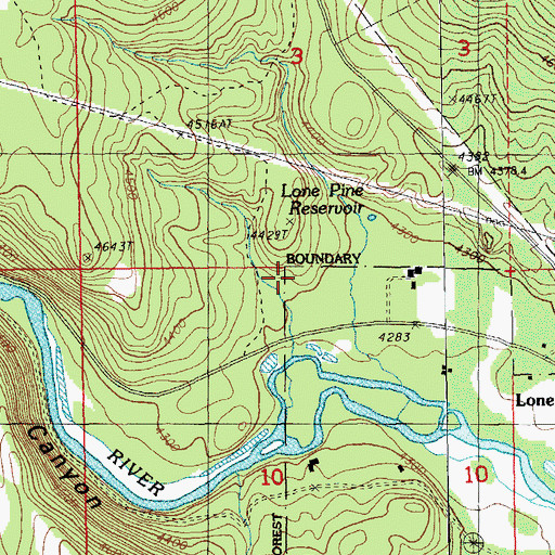 Topographic Map of Lone Pine Quarry, OR