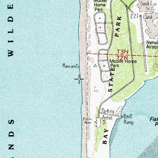 Topographic Map of Sunset Beach, OR