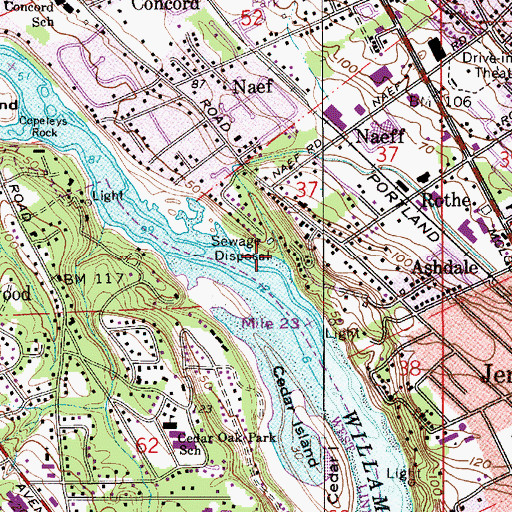 Topographic Map of Starweather Landing, OR