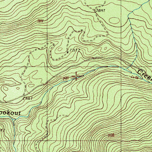 Topographic Map of Shorter Creek, OR