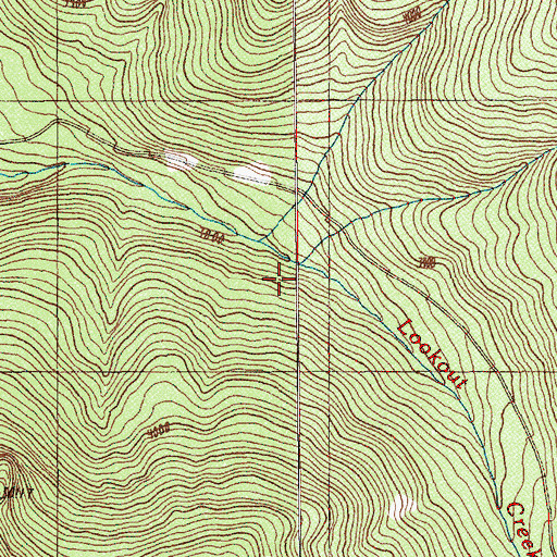 Topographic Map of Cold Creek, OR
