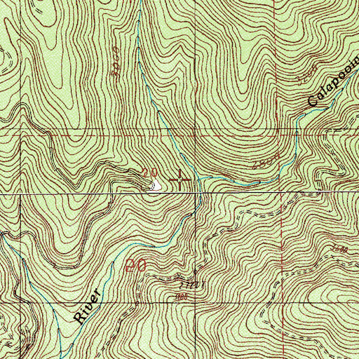 Topographic Map of Seventeen Creek, OR