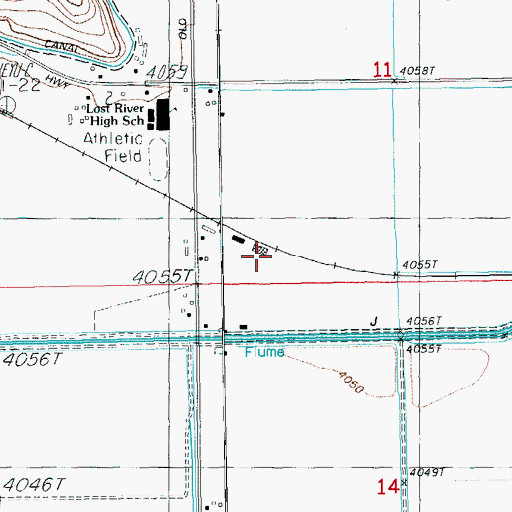 Topographic Map of Adams Point, OR