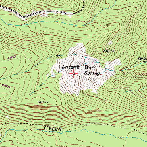 Topographic Map of Antone Butte, OR