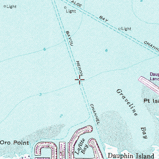 Topographic Map of Bayou Heron Channel, AL