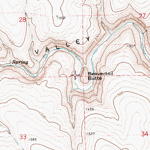 Topographic Map of Beavertrail Butte, OR