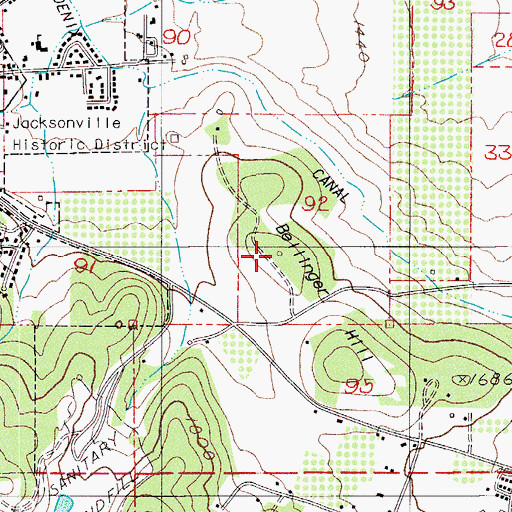 Topographic Map of Bellinger Hill, OR