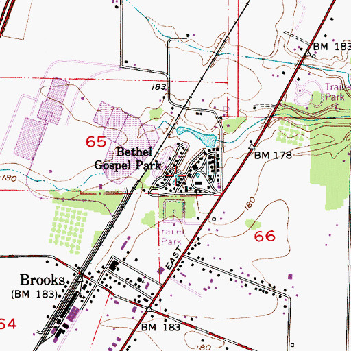 Topographic Map of Bethel Gospel Park, OR
