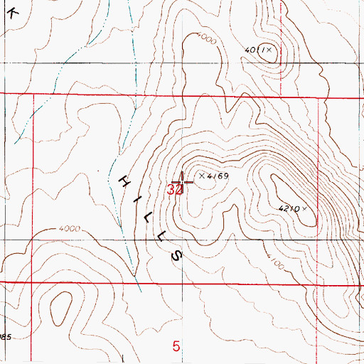 Topographic Map of Black Hills, OR