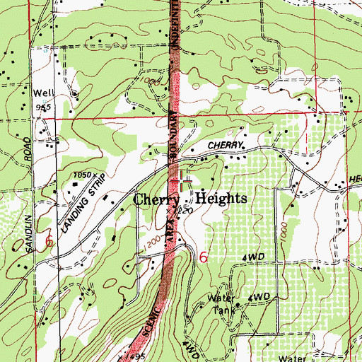 Topographic Map of Cherry Heights, OR