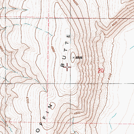 Topographic Map of Coffin Butte, OR