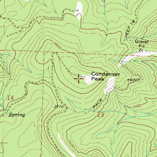 Topographic Map of Condenser Peak, OR