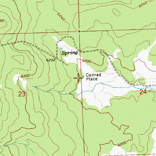 Topographic Map of Conrad Place, OR