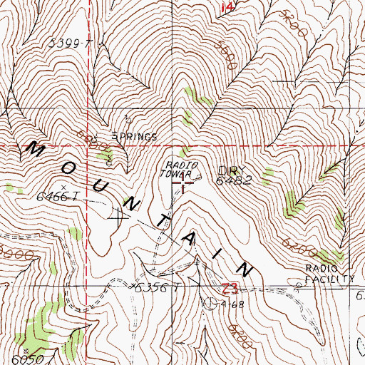 Topographic Map of Cottonwood Mountain, OR