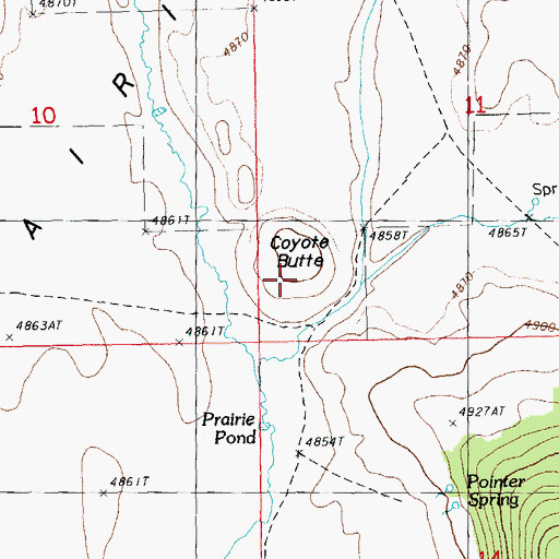 Topographic Map of Coyote Butte, OR