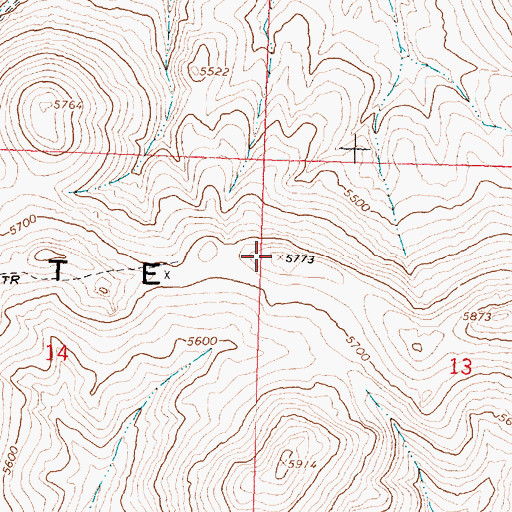 Topographic Map of Coyote Hills, OR
