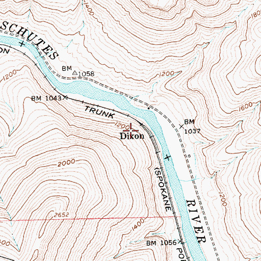 Topographic Map of Dixon, OR