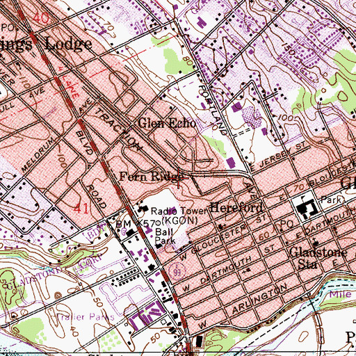 Topographic Map of Fern Ridge (historical), OR