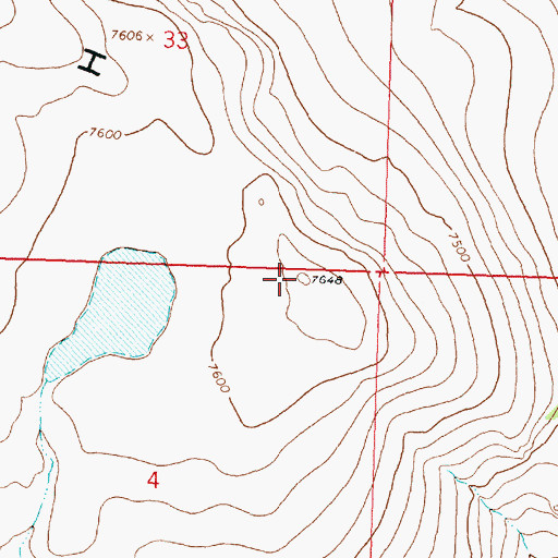 Topographic Map of Hart Mountain, OR