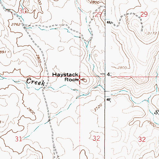 Topographic Map of Haystack Rock, OR