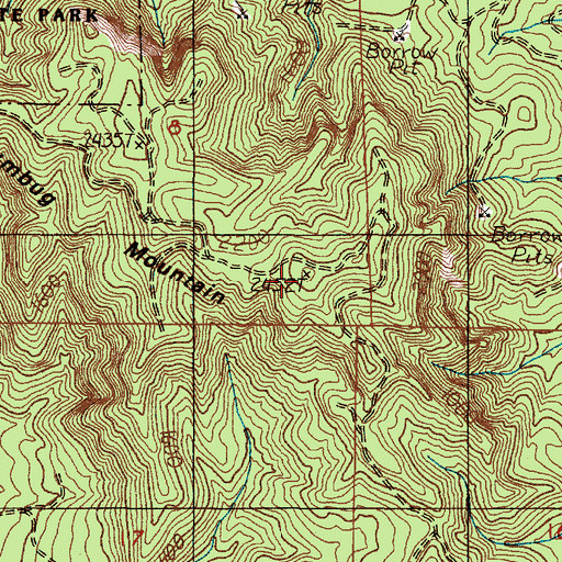 Topographic Map of Humbug Mountain, OR