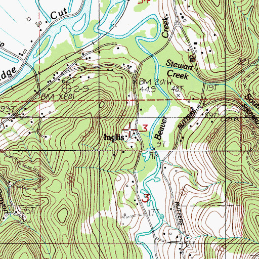 Topographic Map of Inglis, OR