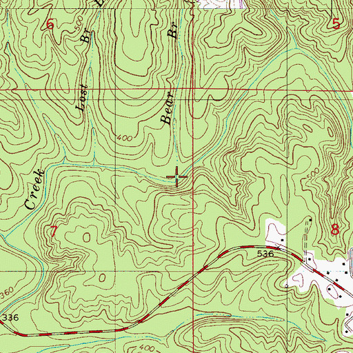 Topographic Map of Bear Branch, AL